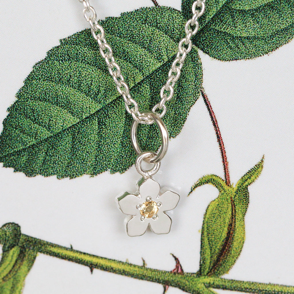 November birthstone citrine necklace