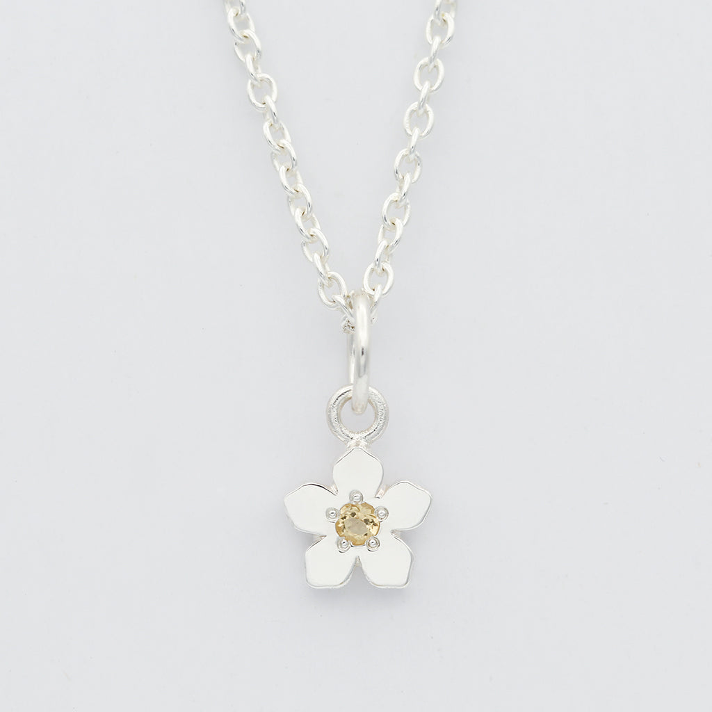 November birthstone flower necklace