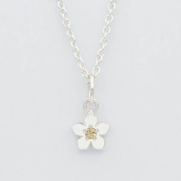 November birthstone flower necklace