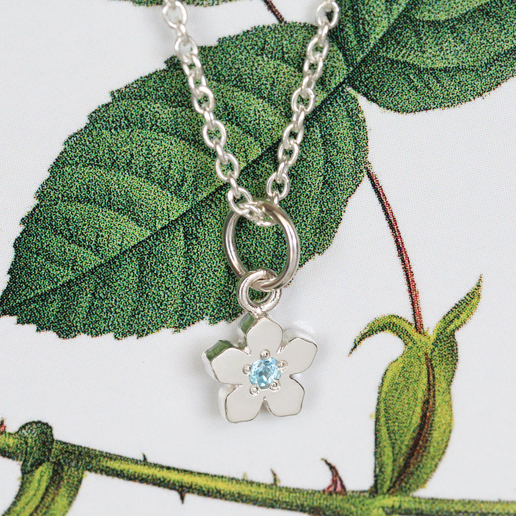 December birthstone flower necklace