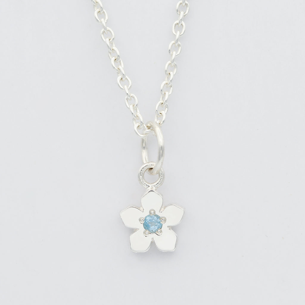 December birthstone flower necklace