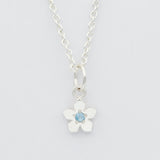 December birthstone flower necklace