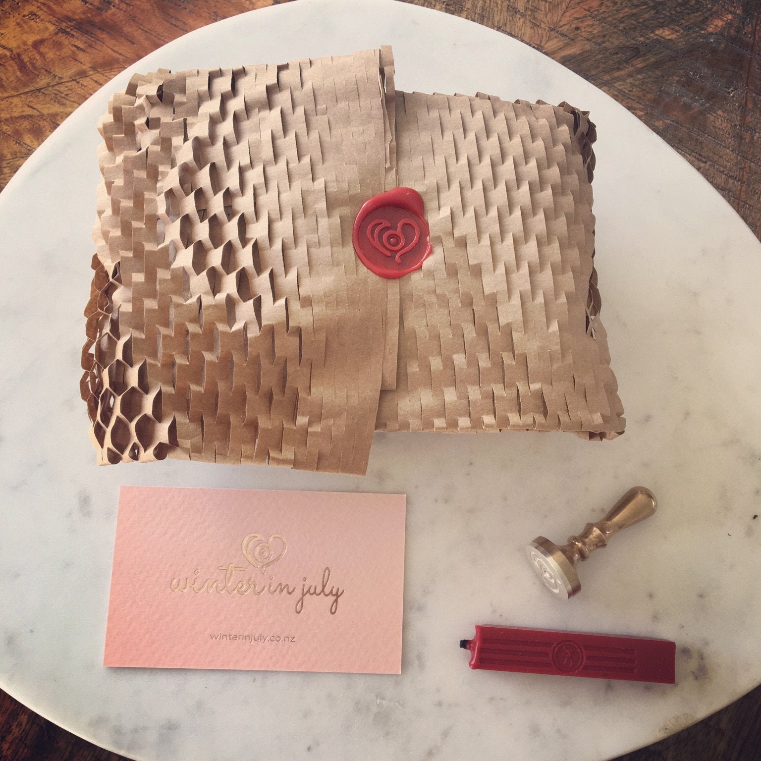 Winter in July eco friendly packaging