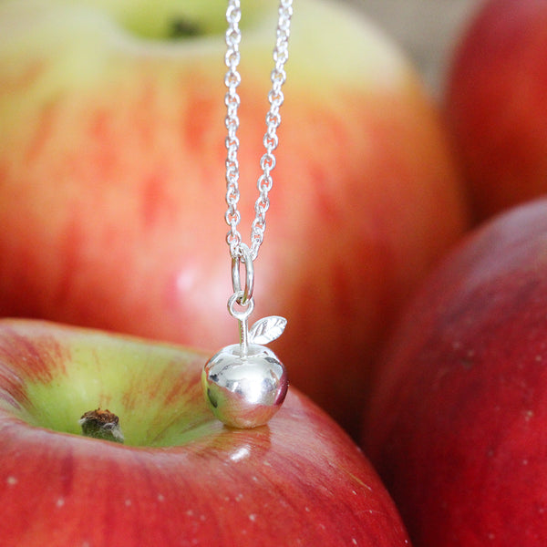 apple necklace silver