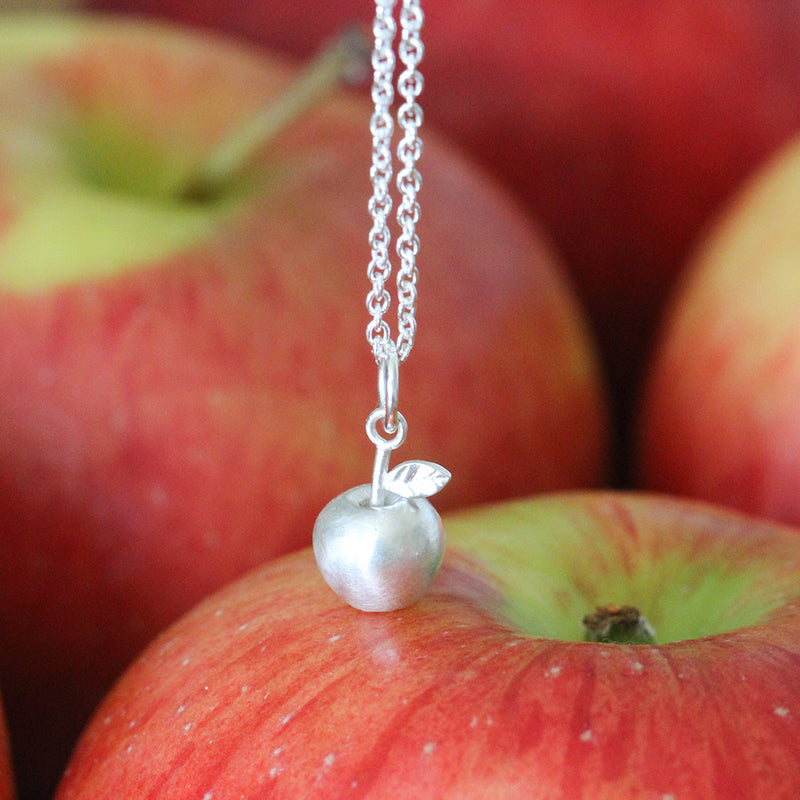 apple necklace silver