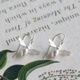 bee earrings sterling silver