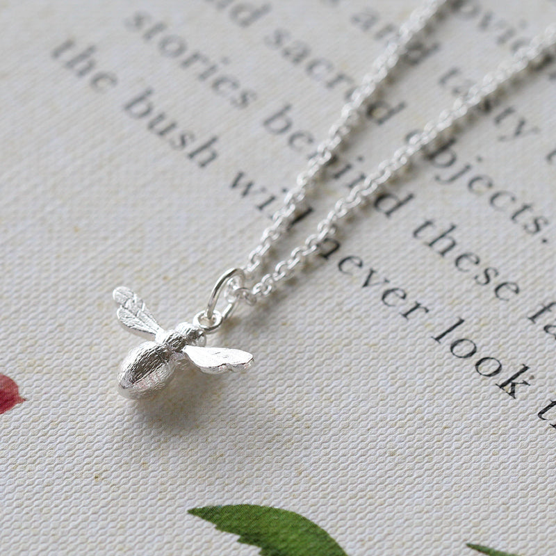 Bee necklace sterling silver