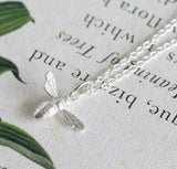 bee necklace in sterling silver