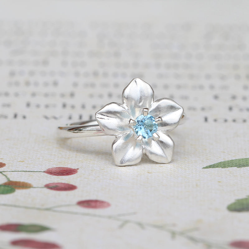 big forget me not flower ring