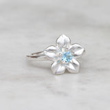 big forget me not ring sterling silver