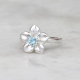 big forget me not ring silver