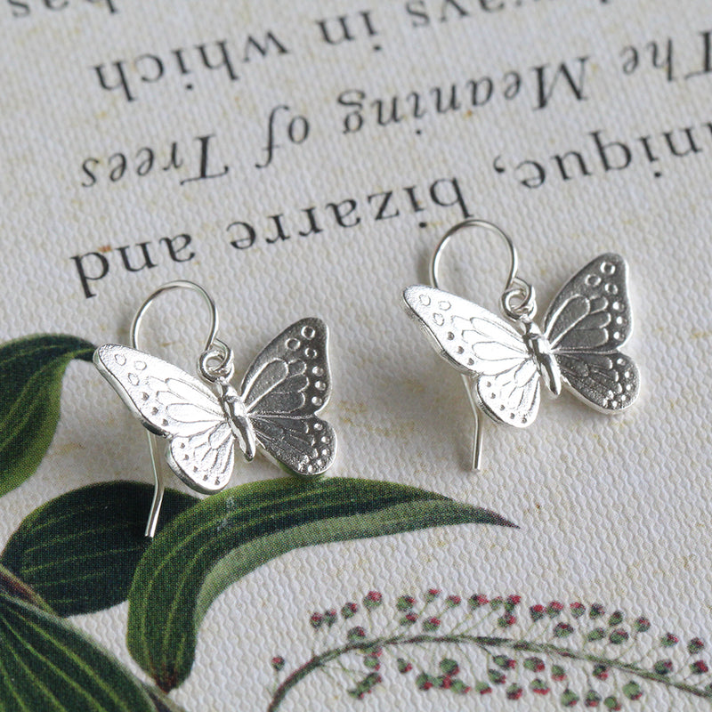 butterfly earrings sterling silver