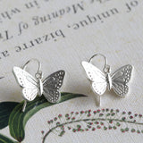 butterfly earrings silver