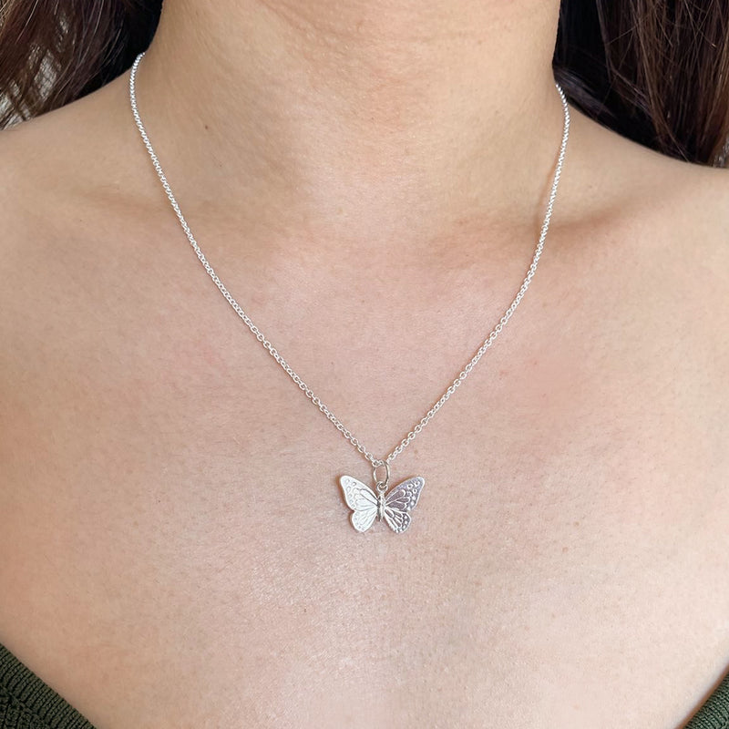 Opal Inlaid Folded Butterfly Necklace – Phoenix Roze