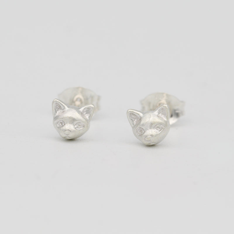 cat earrings sterling silver