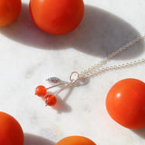 cherry necklace silver