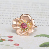 eva rose ring in rose gold, white gold and yellow gold