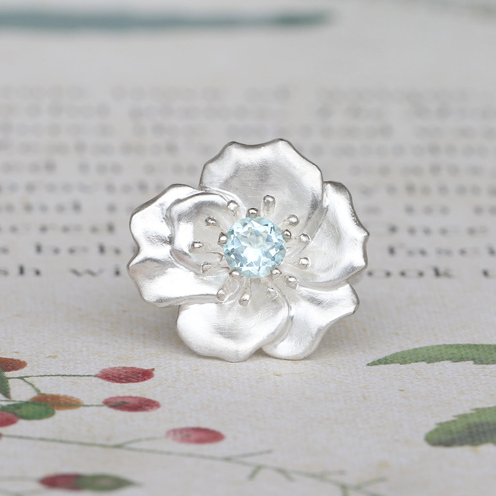 eva rose ring aquamarine