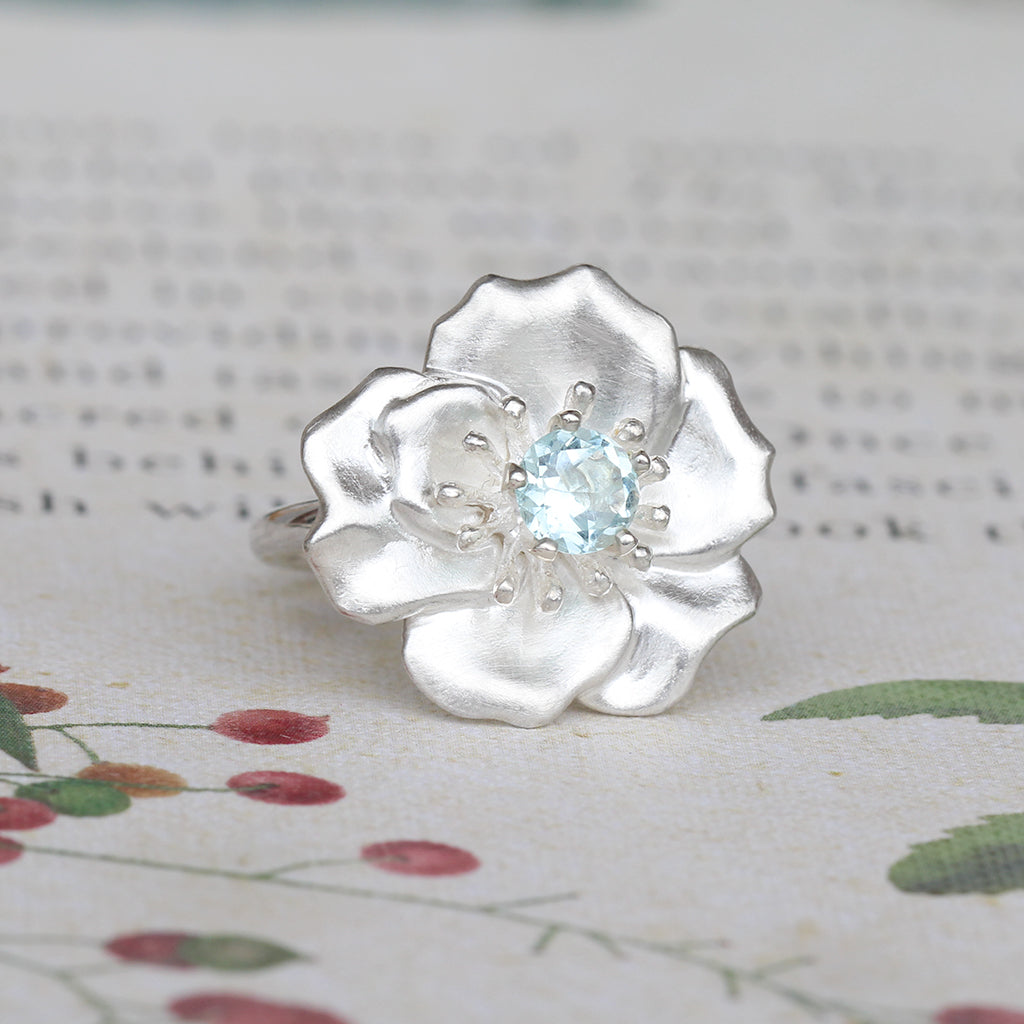 eva rose ring sterling silver