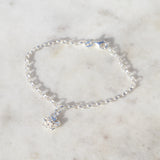 forget me not flower bracelet sterling silver