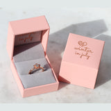 forget me not flower engagement ring rose gold