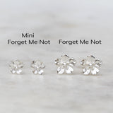 Forget me not earrings in sterling silver