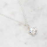 forget me not flower necklace sterling silver