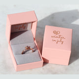 forget me not flower ring in rose gold