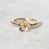 forget me not flower ring yellow gold