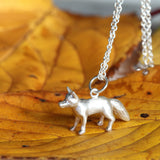 fox necklace sterling silver