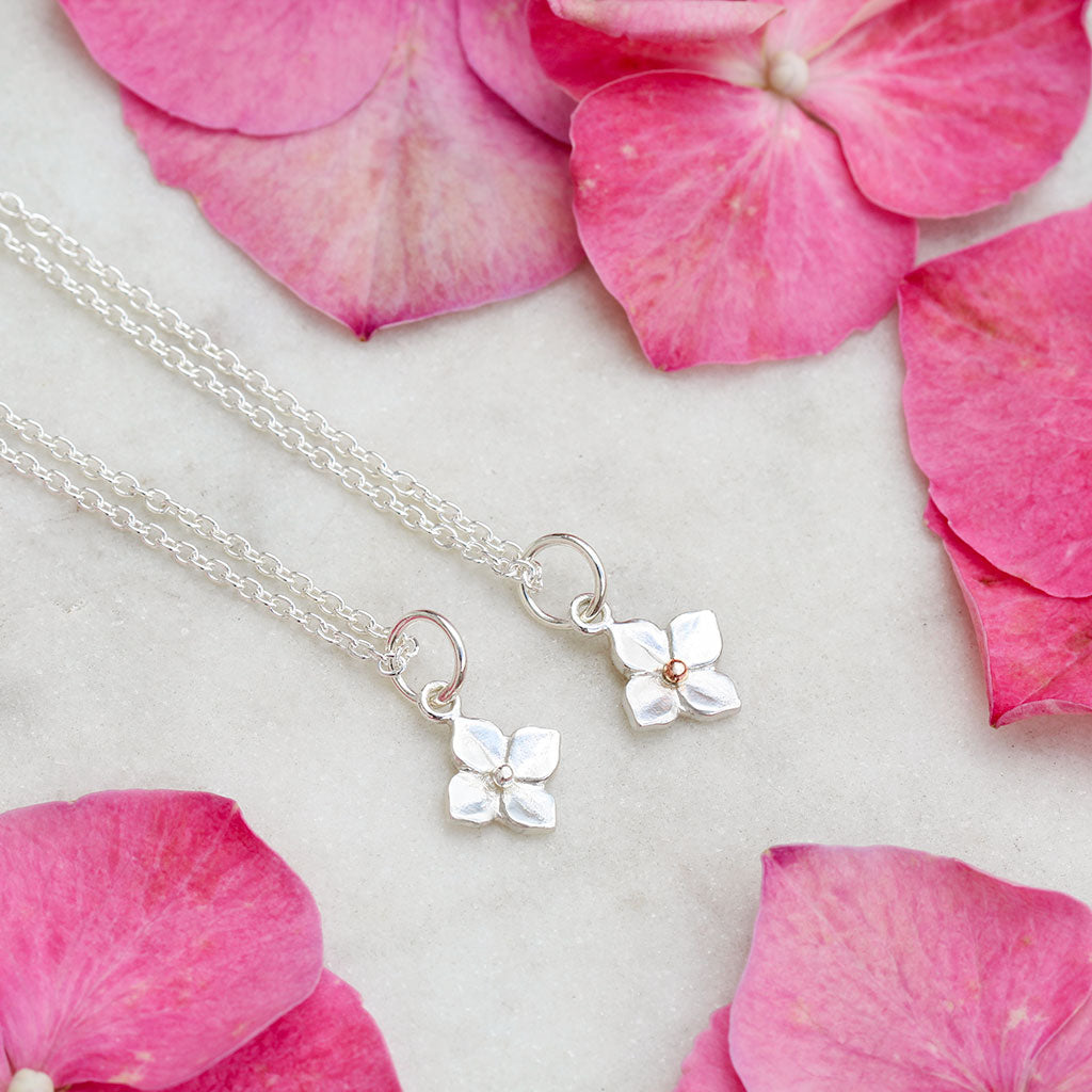 Hydrangea necklaces