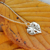 kawakawa leaf necklace silver