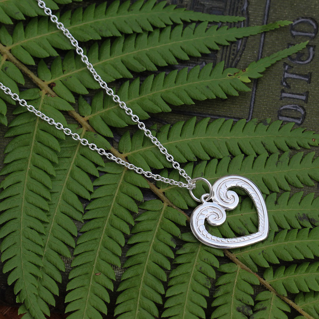 Silver koru necklace