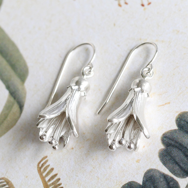 kowhai silver earrings