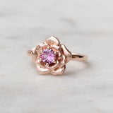 pink sapphire rose ring