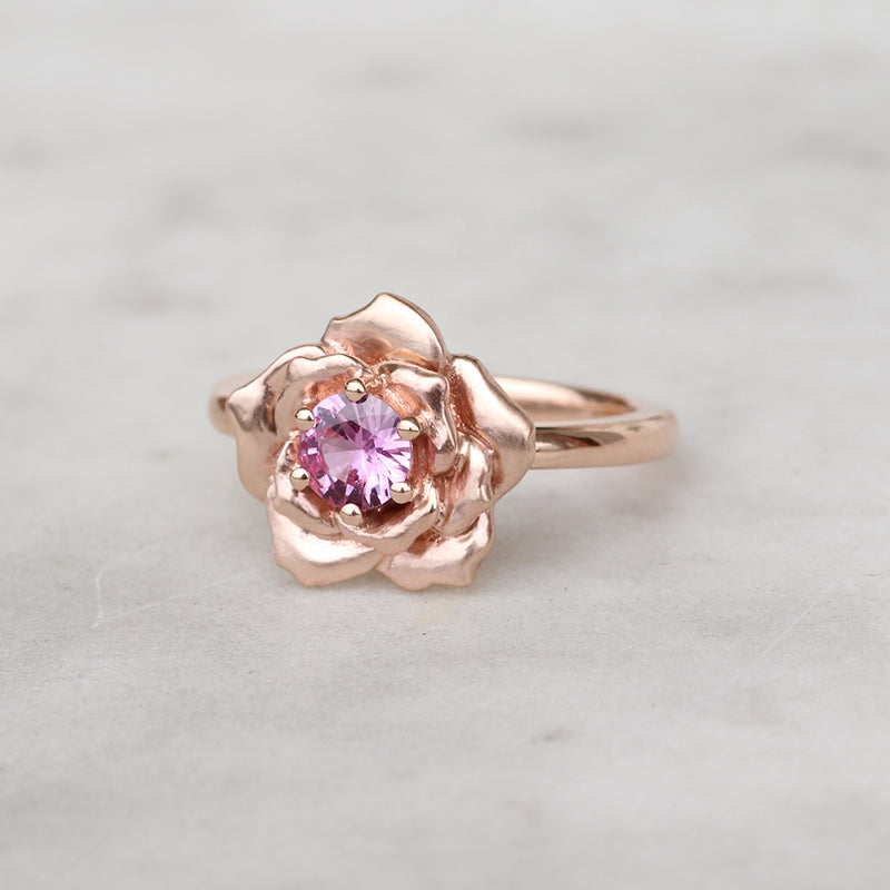 rose sapphire engagement ring