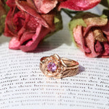 La Vie En Rose Ring/ 9ct Rose Gold, Pink Sapphire