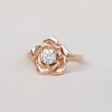 Diamond rose engagement ring