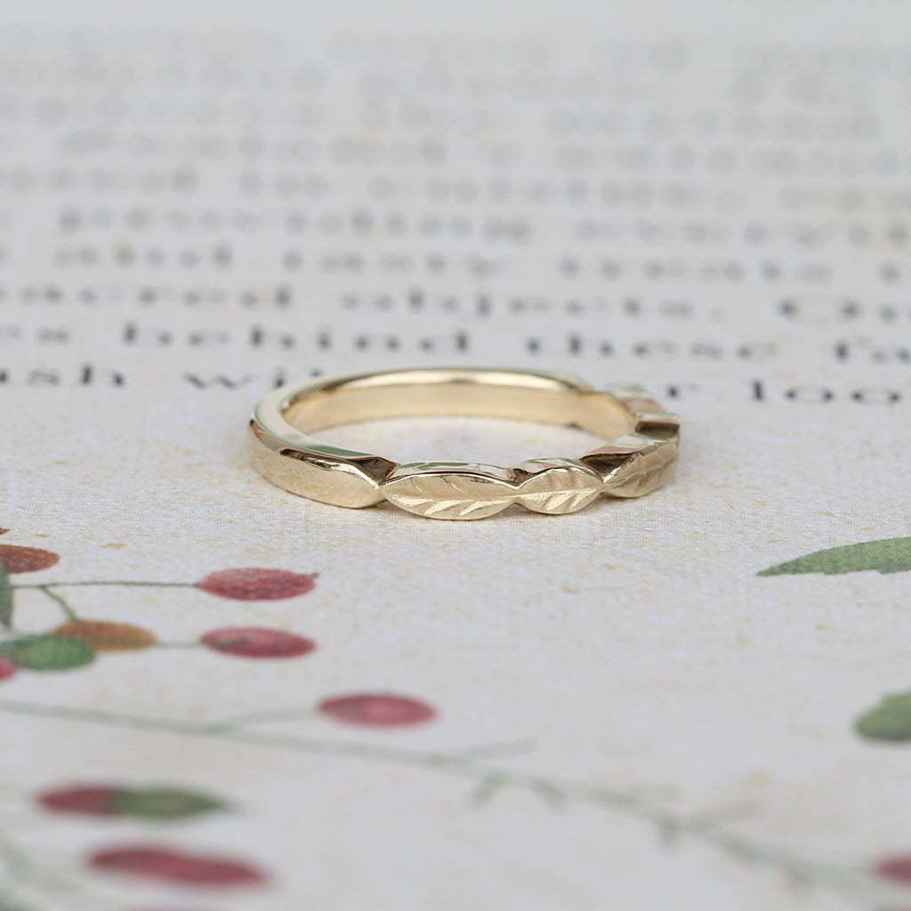 gold leaf ring
