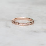 rose gold leaf ring
