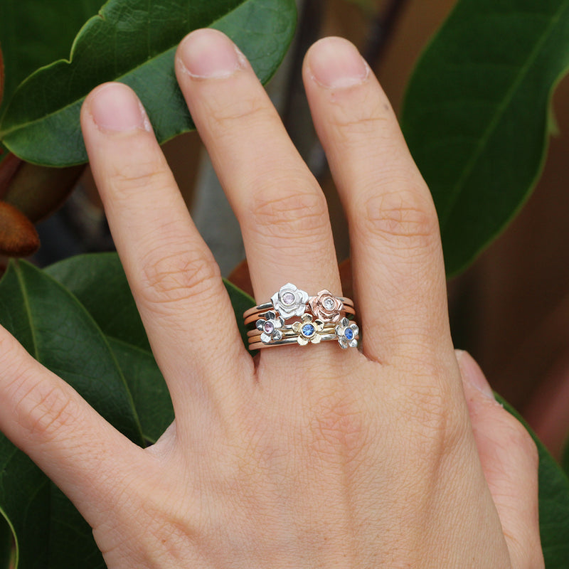 Mini flower rings