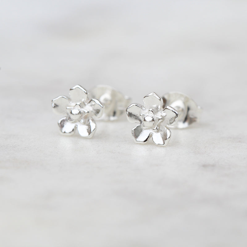 Small forget me not flower earrings