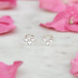 Silver mini hydrangea earrings