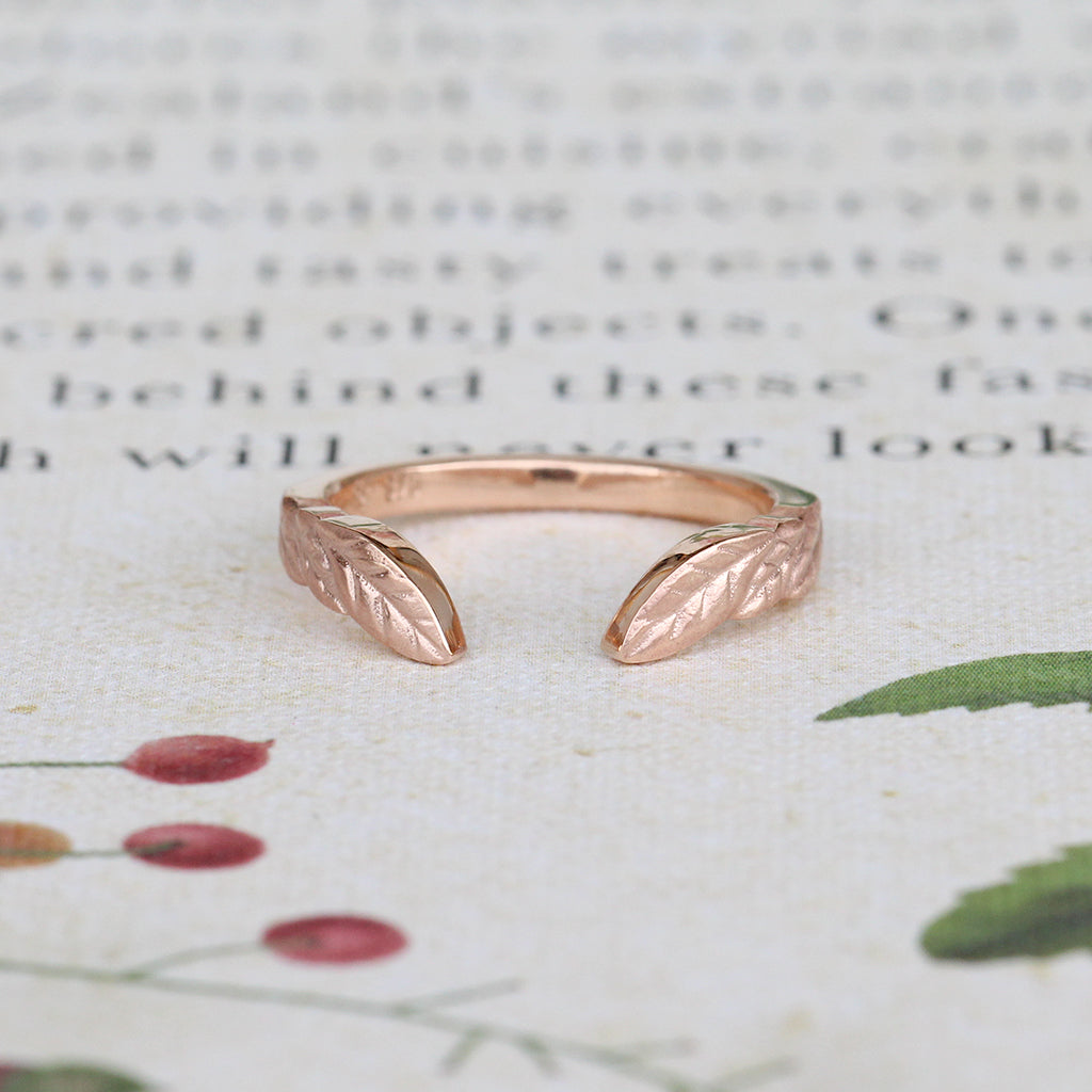 open leaf ring
