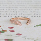 open leaf wedding ring