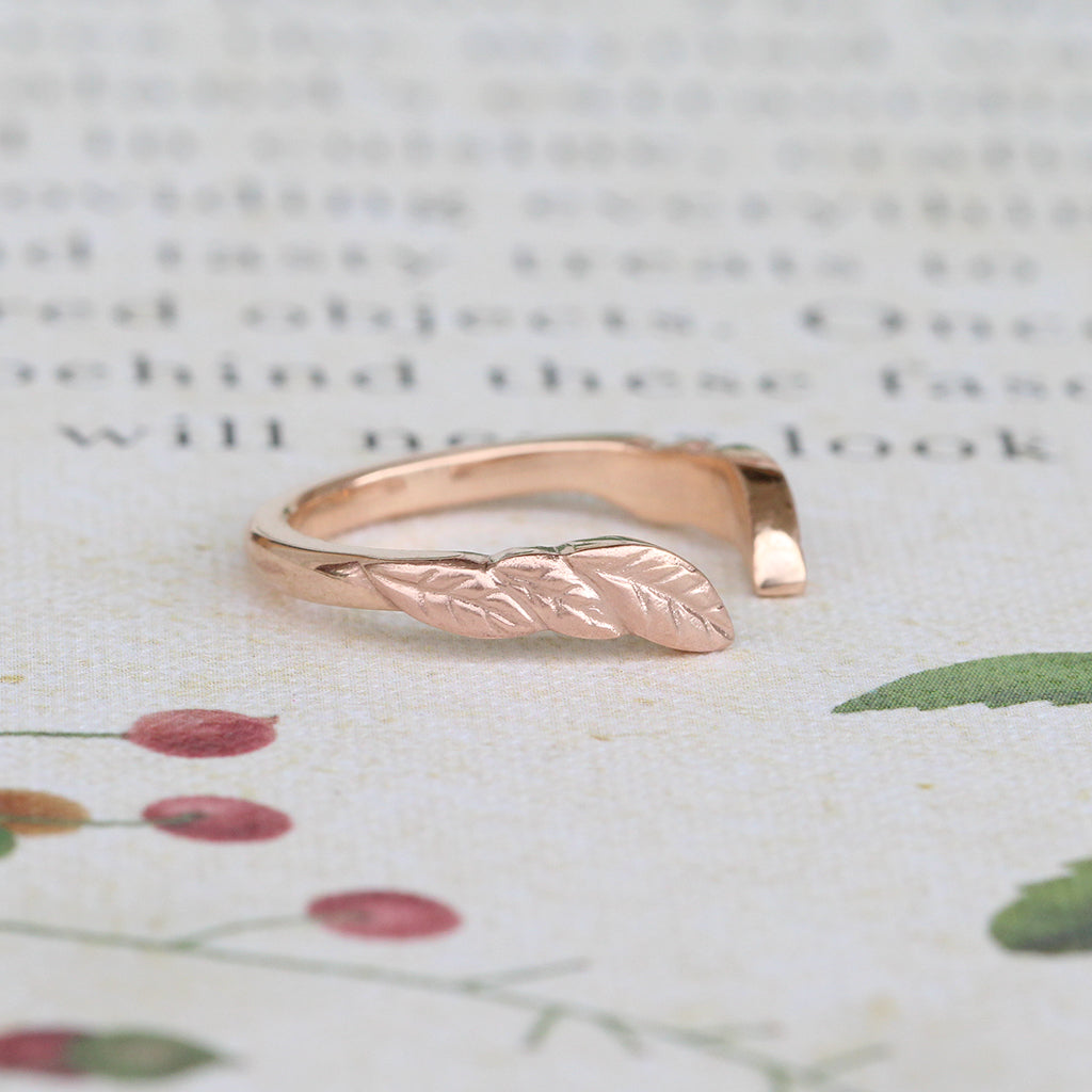 open leaf ring