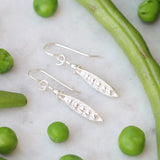 peas in a pod earrings sterling silver