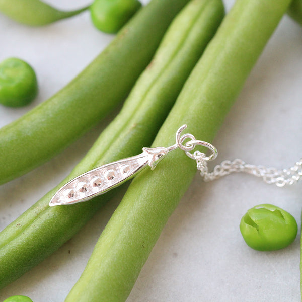 peas in a pod necklace sterling silver