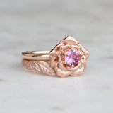 leaf ring and rose ring