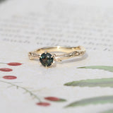 forest inspired engagement ring